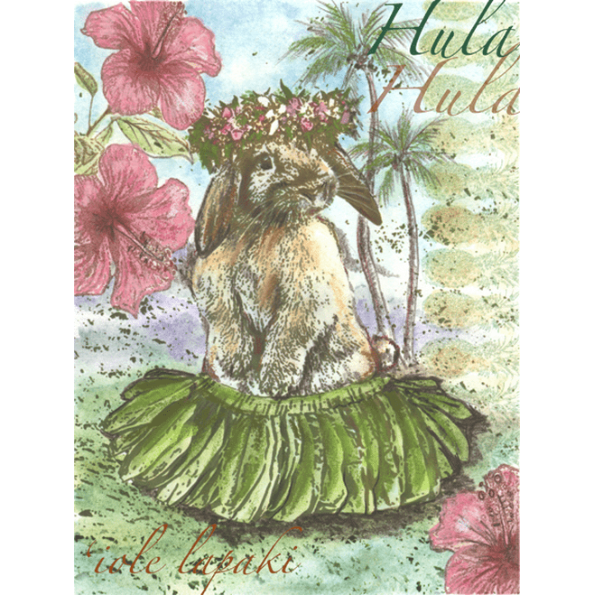 hula bunny print