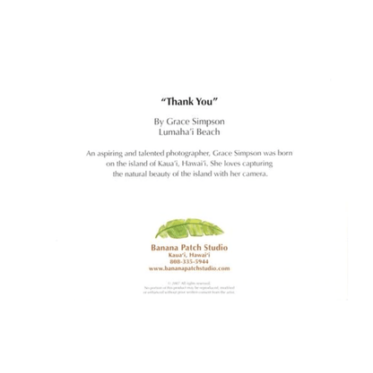 Thank You (Lumahai Beach) Greeting Card